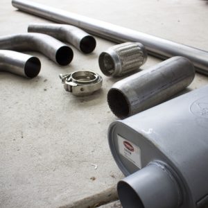 Exhaust pipes before welding